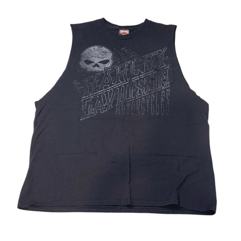 Harley-Davidson For Men Black Tank Top With Skull Graphic